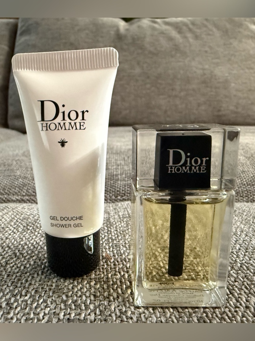 DIOR Set of 2 Miniatures Homme Eau de Parfum 0.34 oz Shower Gel 0.67 oz New